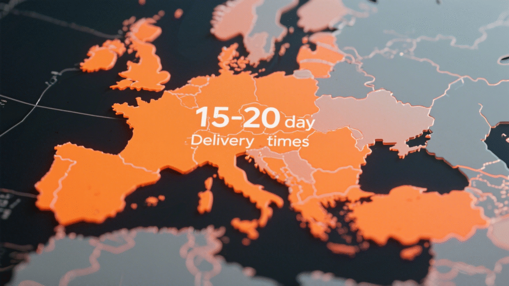 Global shipping service map